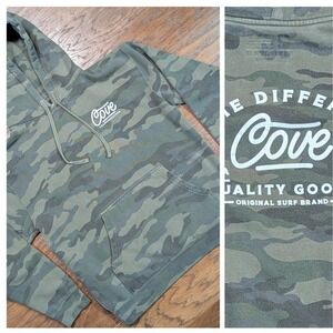 Cove Surf Co. California USA Camo Hoodie Sweatshirt Mens Size Medium